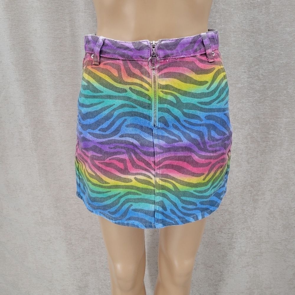 Signature8 Multicolor Zebra Print Skirt - Picture 1 of 11